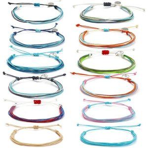 Surf String Wave Bracelets for Women Girls Boho Handmade Waterproof Adjustable